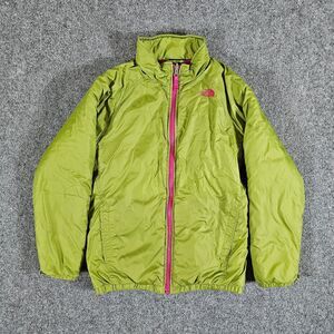 The North Face Reversible Full Zip‎ Jacket Green/Red Youth Size Large (14-16)
